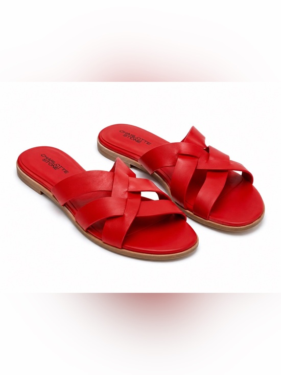 Charlotte Stone Shoes - NIB Charlotte Stone Marva Sandals in Rouge Red Size 9